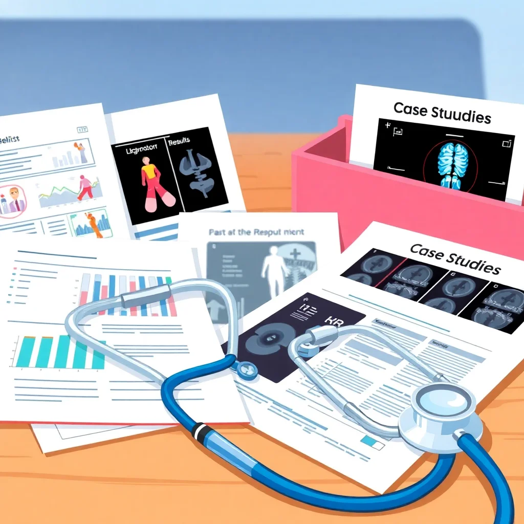 Documents d'études de cas médicaux avec rapports diagnostiques et résultats d'examens